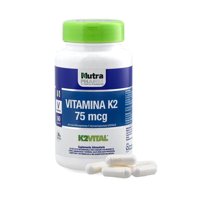 Vitamina K2 75 mcg x 60 Cápsulas Farmex-MiaHealth-Persistente